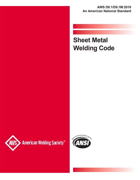 society sheet metal welding code|welding standards and regulations.